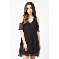 COLD SHOULDER TEA DRESS