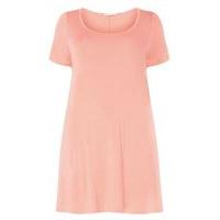 Coral Pink Short Sleeved Tunic, Coral