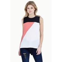 COLOUR BLOCK SPLIT BACK VEST