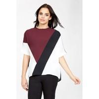 colour block batwing top