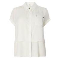 collection ivory double layer shirt ivory