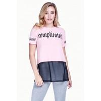 COMPLICATED MESH BLOCK T-SHIRT