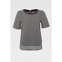 CONTRAST JACQ BOX FIT TEE