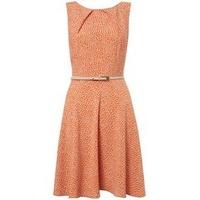 Coral & Cream Dotty Skater Dress