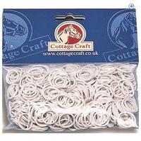 Cottage Craft Rubber Plaiting Bands (500) - Colour: White