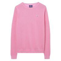 Cotton Piqué Crewneck Jumper - Bright Pink