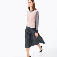 contrast crewneck jumper peachy keen