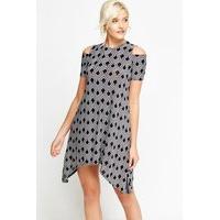 cold sleeves mono asymmetric dress