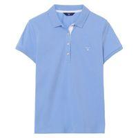 contrast collar polo shirt lavender blue