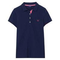 contrast collar polo shirt shadow blue