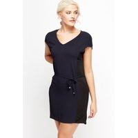 Contrast Side Tie Up Dress