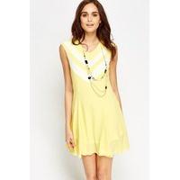 Contrast Chain Skater Dress