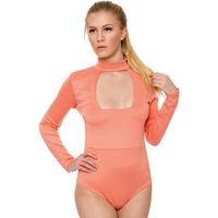 Coralie Turtle Neck Bodysuit - Coral