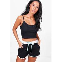 Contrast Binding Shorts - black