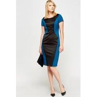 Contrast Silky Insert Pencil Dress