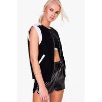 Contrast Panel Gilet - black