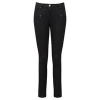 Cotton Stretch Zip Pocket Trousers (Black / 18)