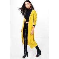 Collarless Duster - chartreuse