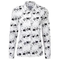 Cotton Shirt (White Floral / 10)