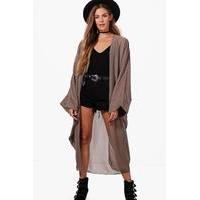 cocoon chiffon oversized kimono mocha