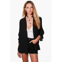 Cold Shoulder Kimono - black