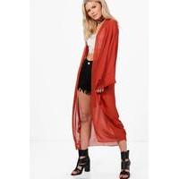 cocoon chiffon oversized kimono terracotta