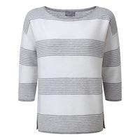 Cotton Stripe Sweater (Grey/White / 08)