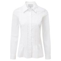 Cotton Pleat Detail Shirt (White / 20)