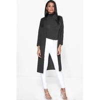 Collarless Duster - black