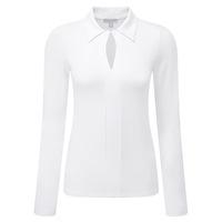 Collared Jersey Top (White / 18)