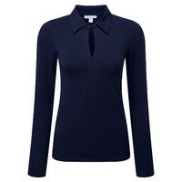 Collared Jersey Top (Navy / 18)