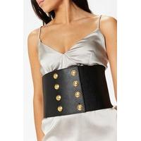 Cordelia Black Button Detail Corset Belt