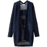 Cotton Long-Sleeved Open Cardigan