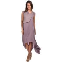 colour 5 power dress barcelone womens long dress in purple