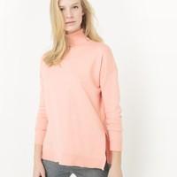 Cotton/Silk Roll-Neck Jumper