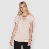 cowl neck top with lace detailing