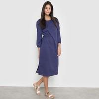 Cotton Voile Dress with Buttoned Neckline