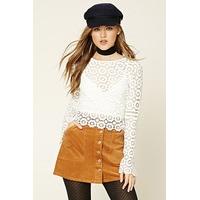 Corduroy Button-Down Mini Skirt