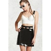 Contemporary Faux Leather Skirt