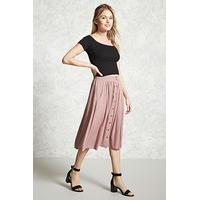 contemporary button front skirt