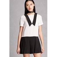 Contrast Collar Mini Dress