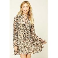 contemporary leopard mini dress