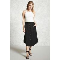 contemporary button front skirt