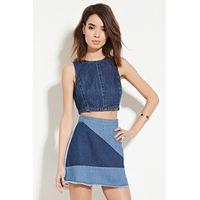 contemporary denim mini skirt