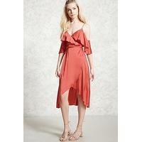 Contemporary Satin Wrap Dress