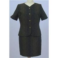 Country Casuals Size 12 Brown and black patterned skirt suit