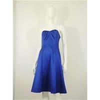Coast blue strapless satin knee length dress size 10