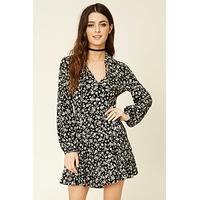 Collared Floral Print Dress