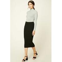 contemporary knit midi skirt