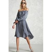 Contemporary Belted Satin Dress